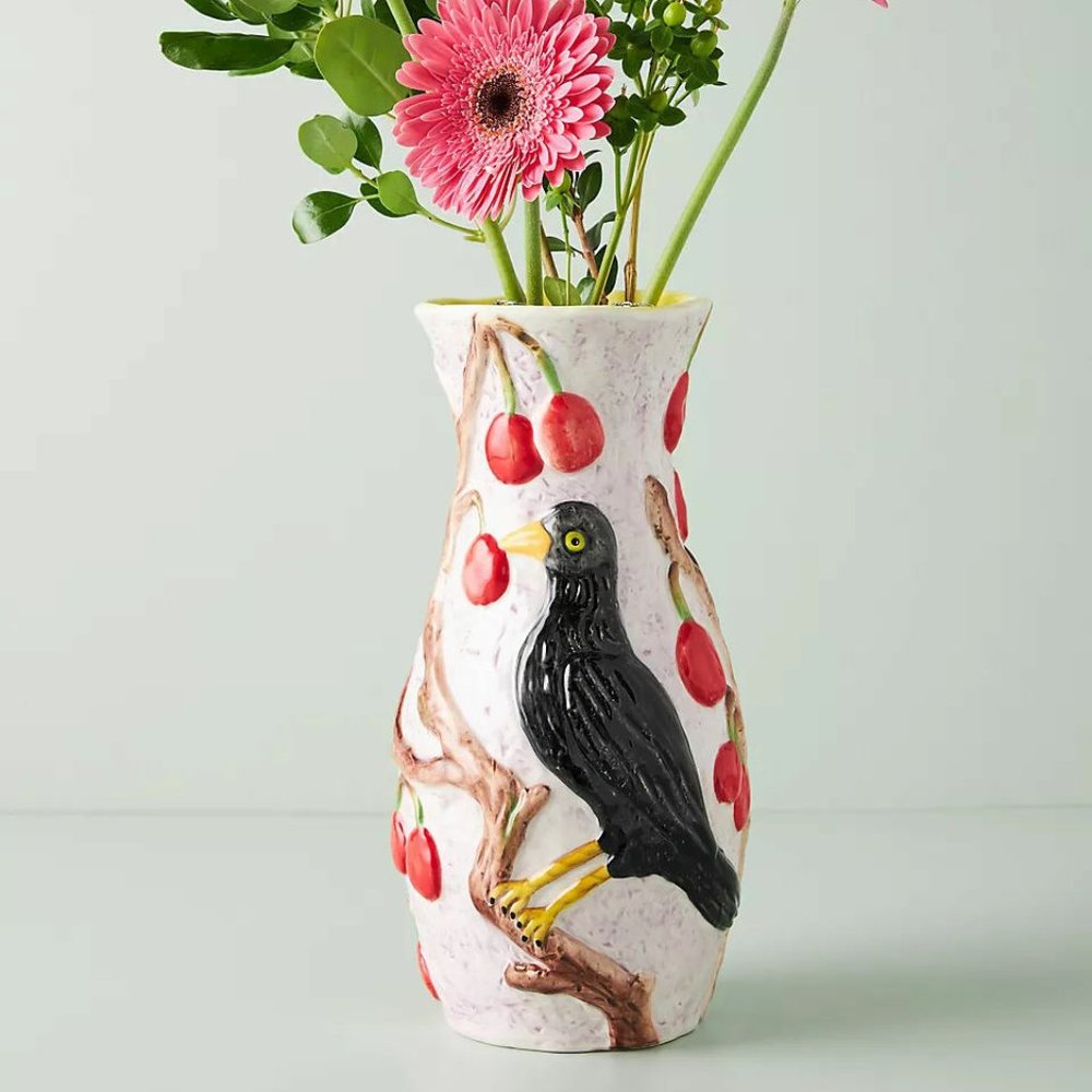 Anthropologie Nathalie Lete Nature Nurture Vase French Chic Style - NEW